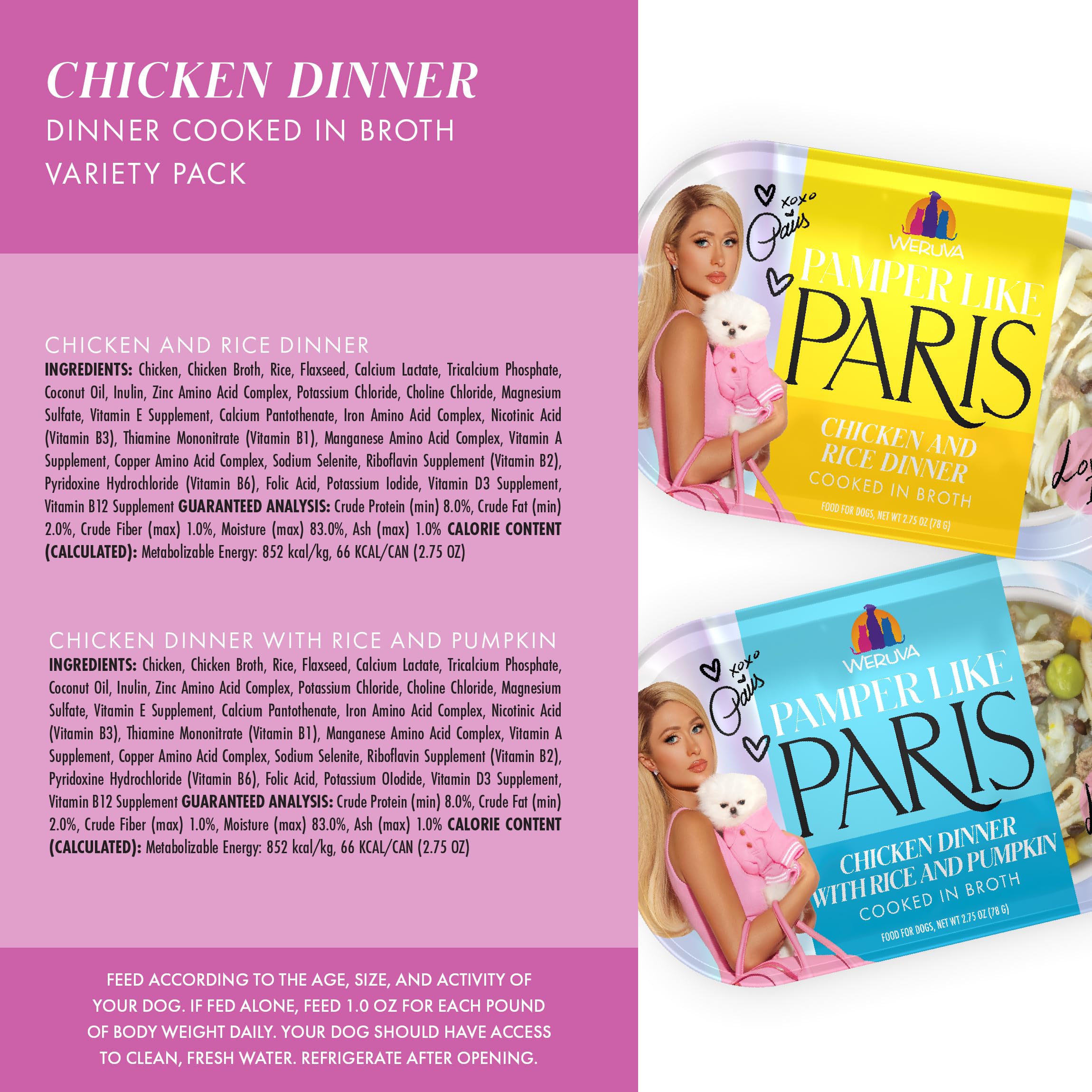 Weruva Pamper Like Paris, copa sin gluten para dietas sensibles