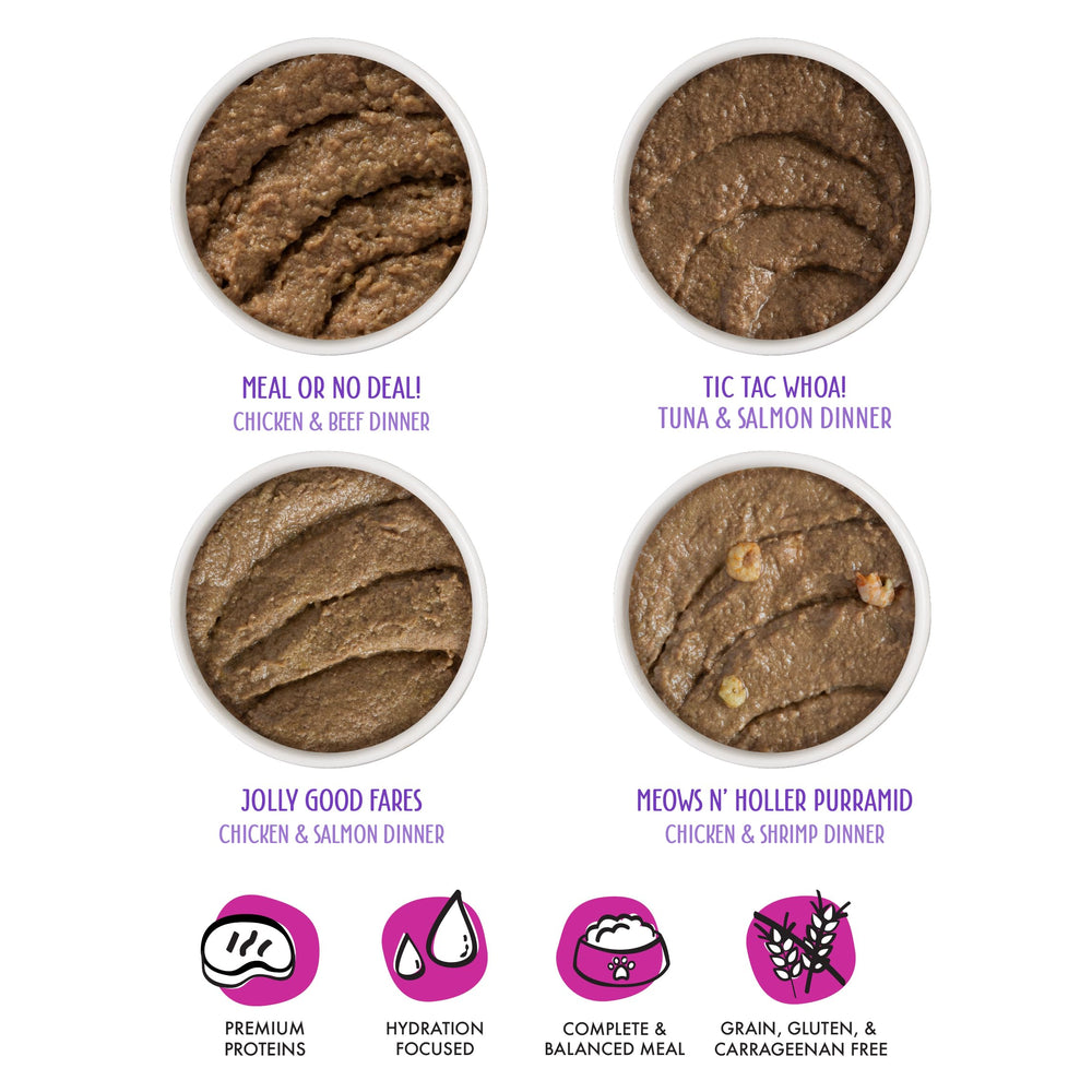 Paté natural sin granos de Weruva, apto para dieta equilibrada.
