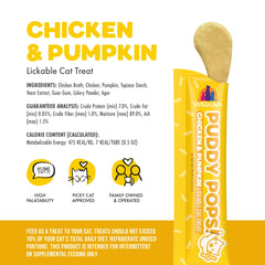Weruva Puddy Pops con pollo y calabaza para snack sabroso.
