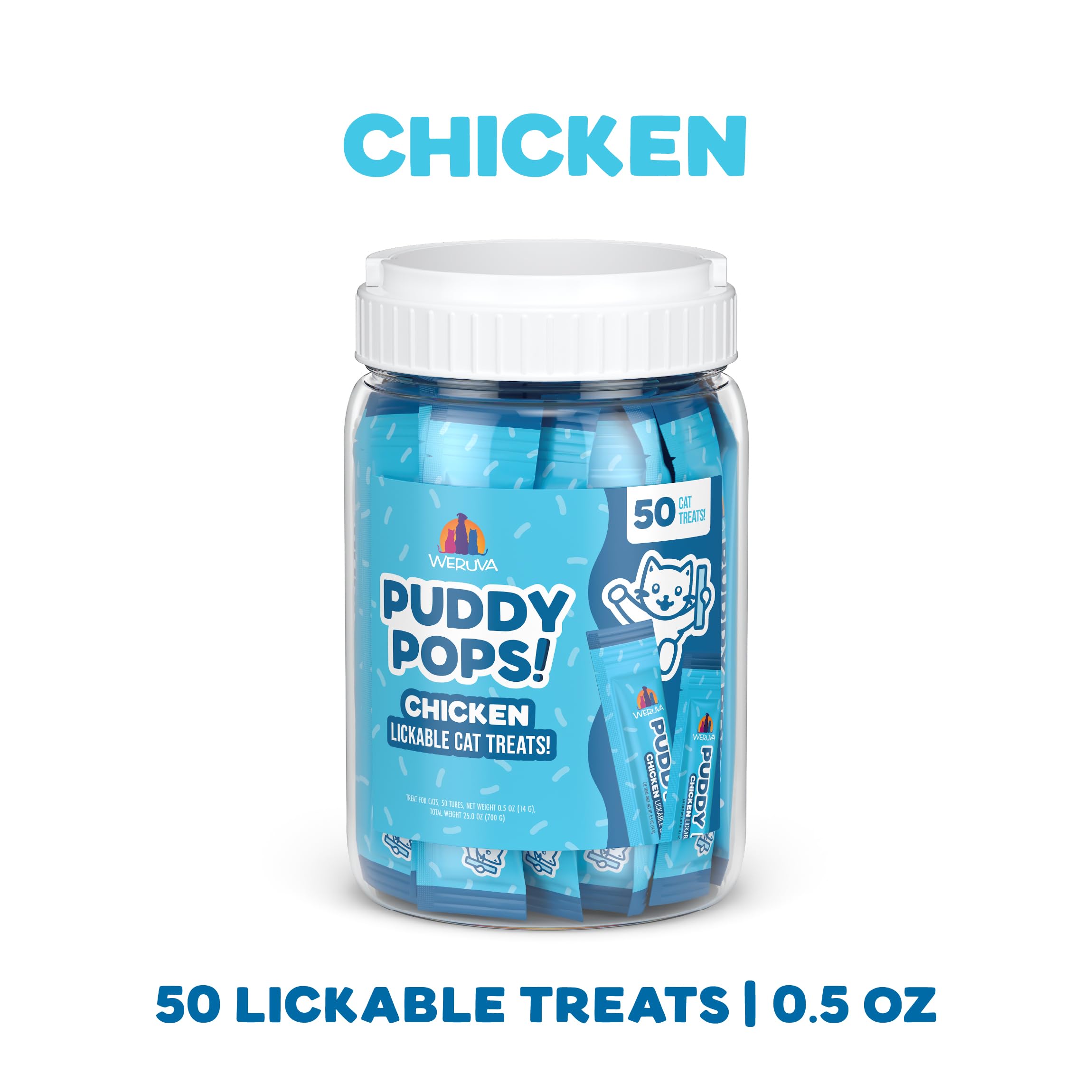 Textura suave para lamidos con Weruva Puddy Pops