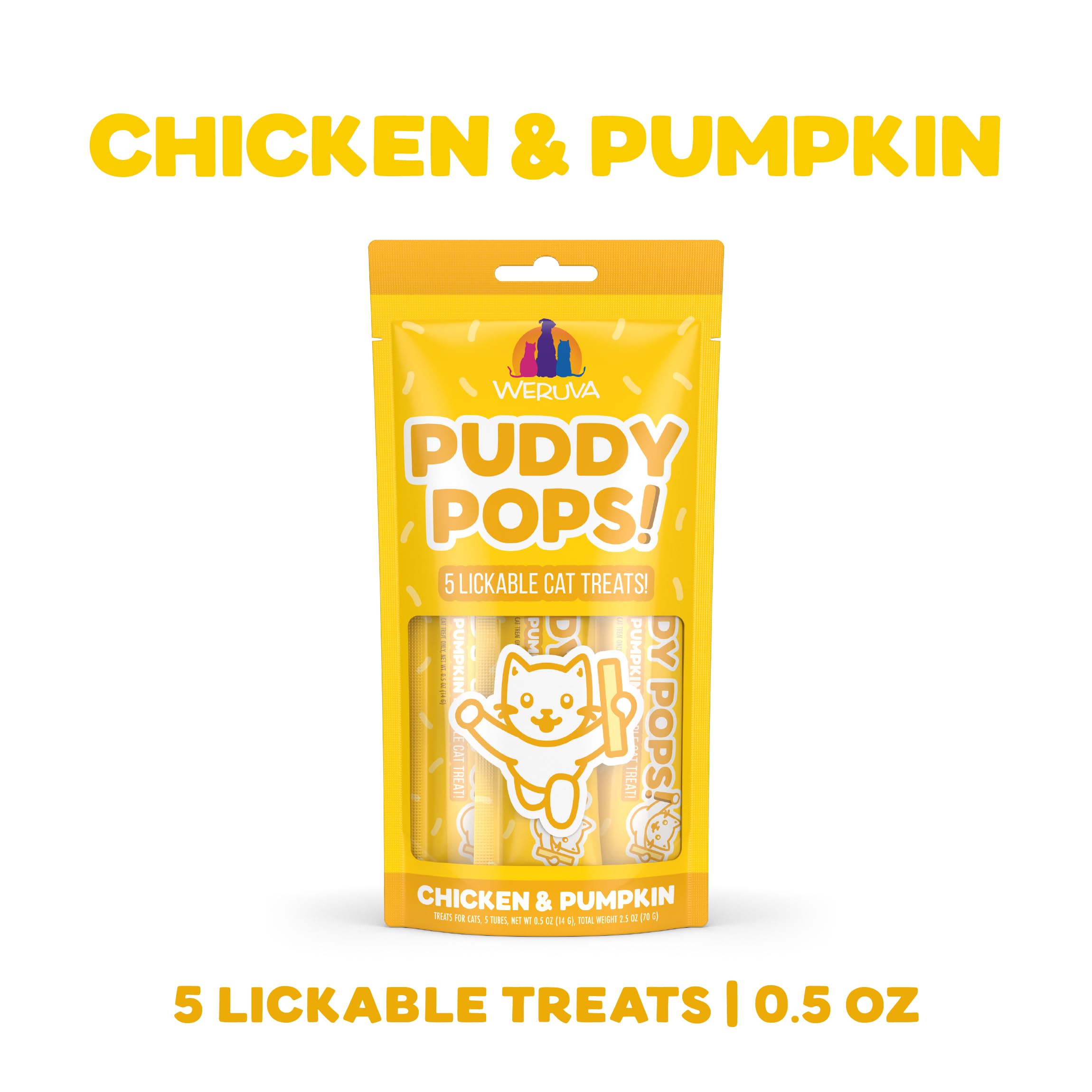 Weruva Puddy Pops textura suave ideal para lamido fácil.