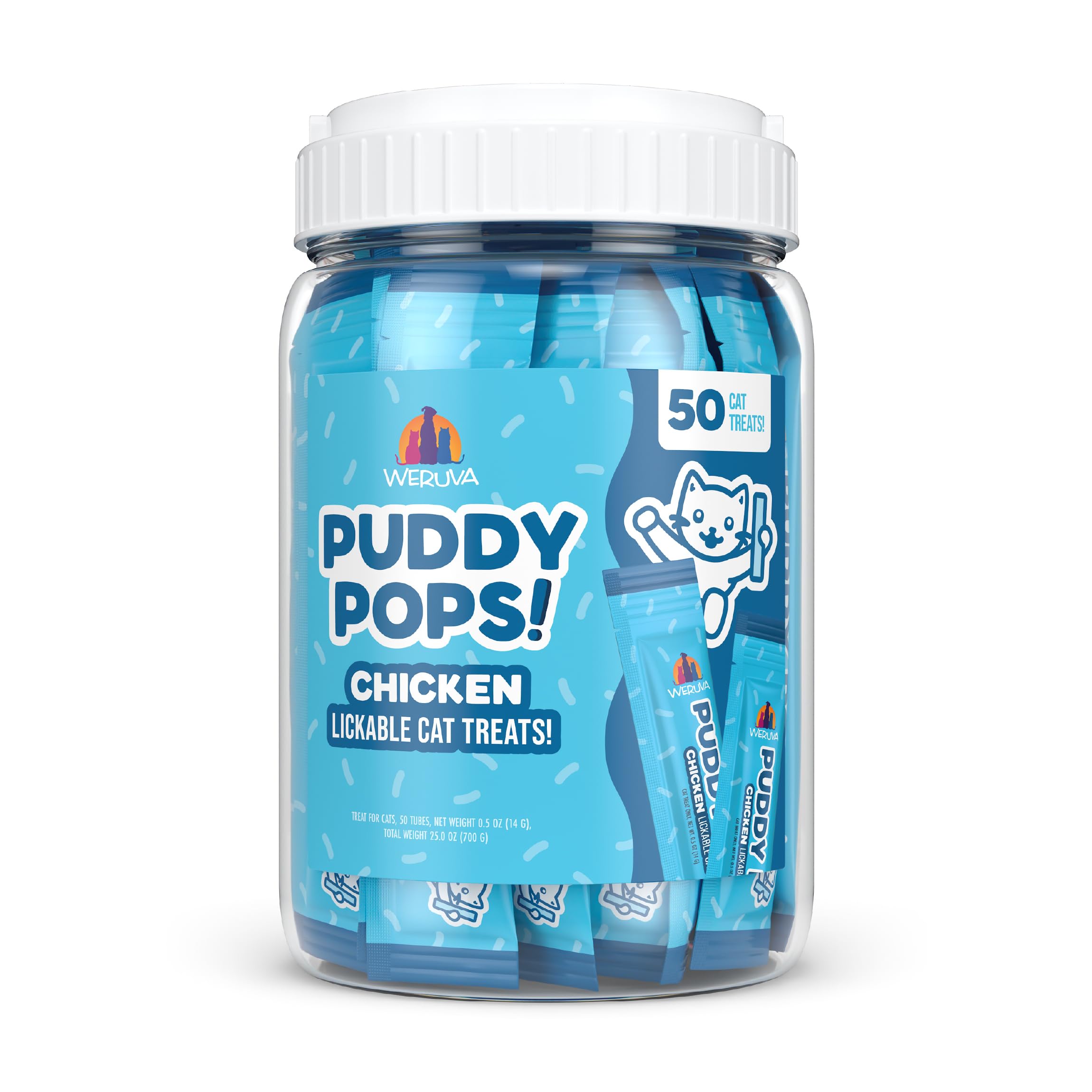 Puddy Pops de Weruva en tubo 0-5oz para lamidos diarios