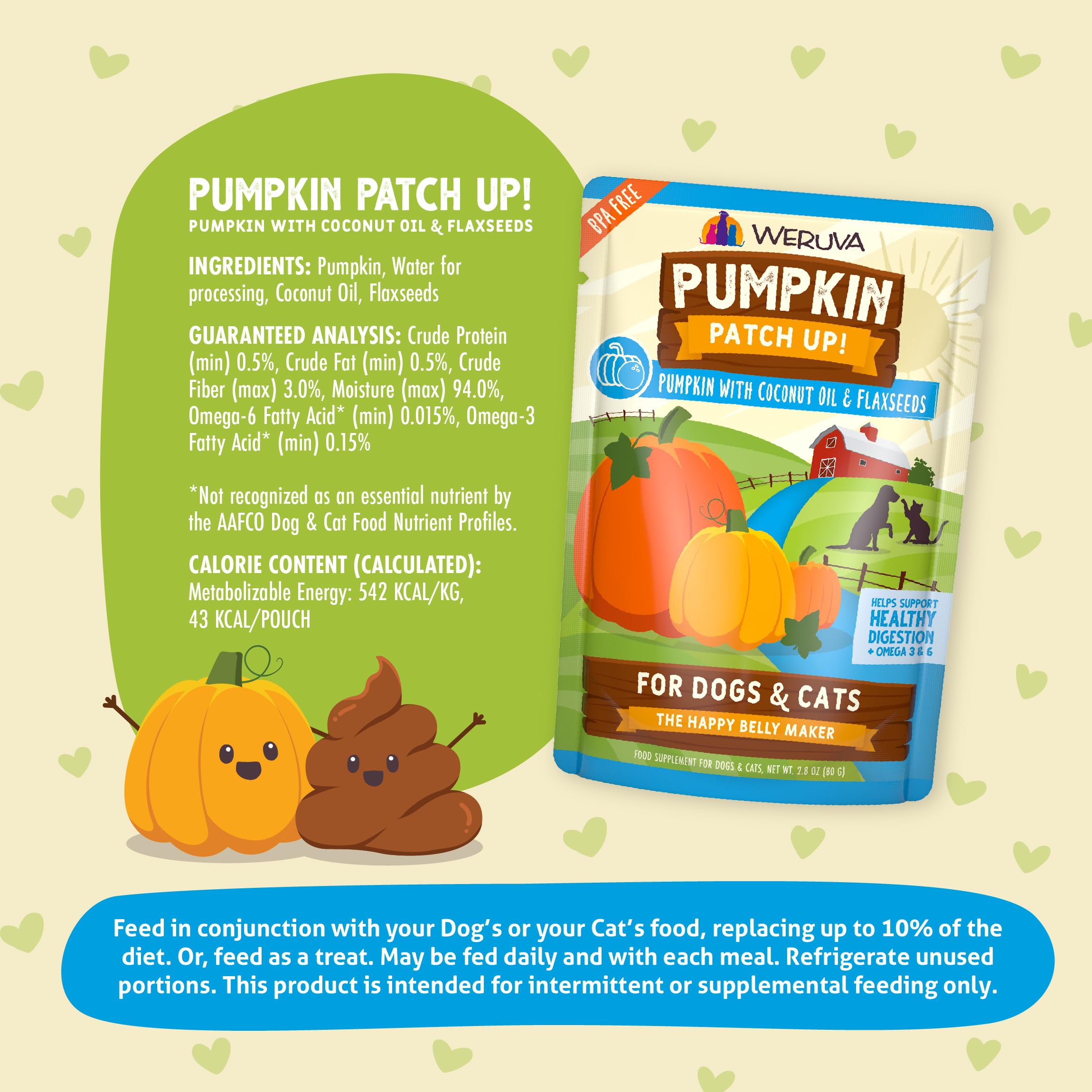 Weruva Pumpkin Patch Up: calabaza natural para apoyar la digestión.