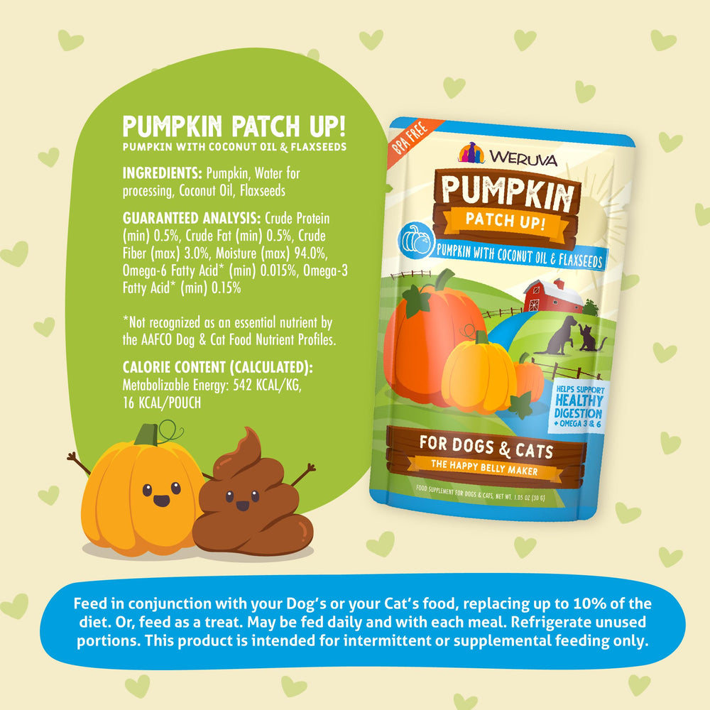 Weruva Pumpkin Patch Up! Presentación de 12 sobres para almacenamiento sencillo.