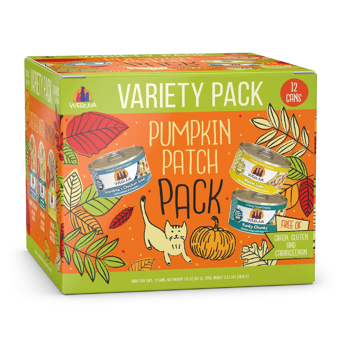 Weruva Pumpkin Patch Variedad 3oz: lata con calabaza para textura y sabor