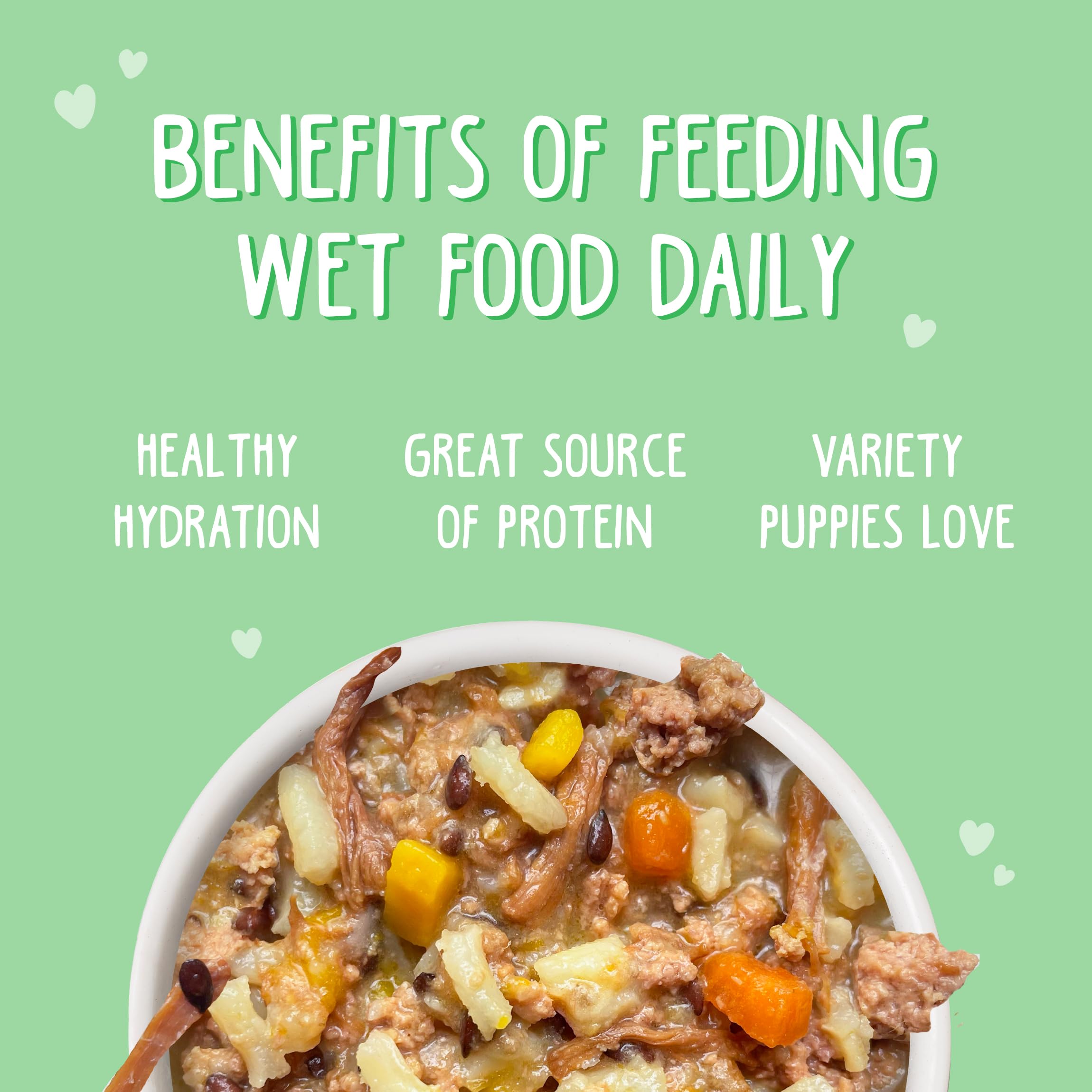 Ingredientes de calidad en Weruva Puppy para perros jóvenes
