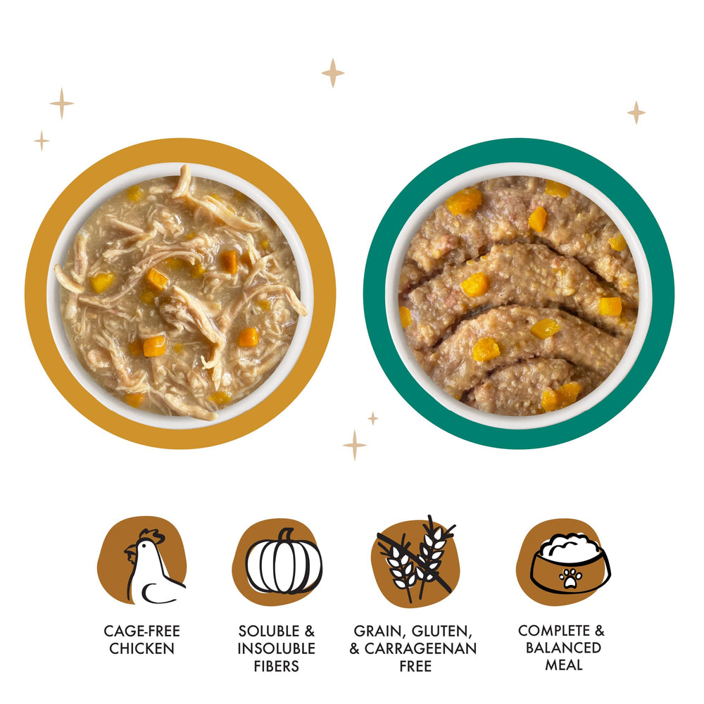 Weruva Senior Cat Food Sin Granos, etiqueta clara sin aditivos.