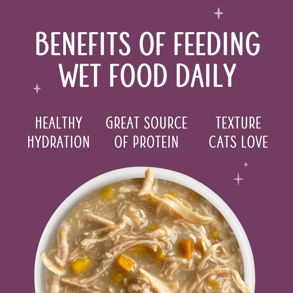 Weruva Senior Cat Food sin granos ni gluten, opción natural para gatos.