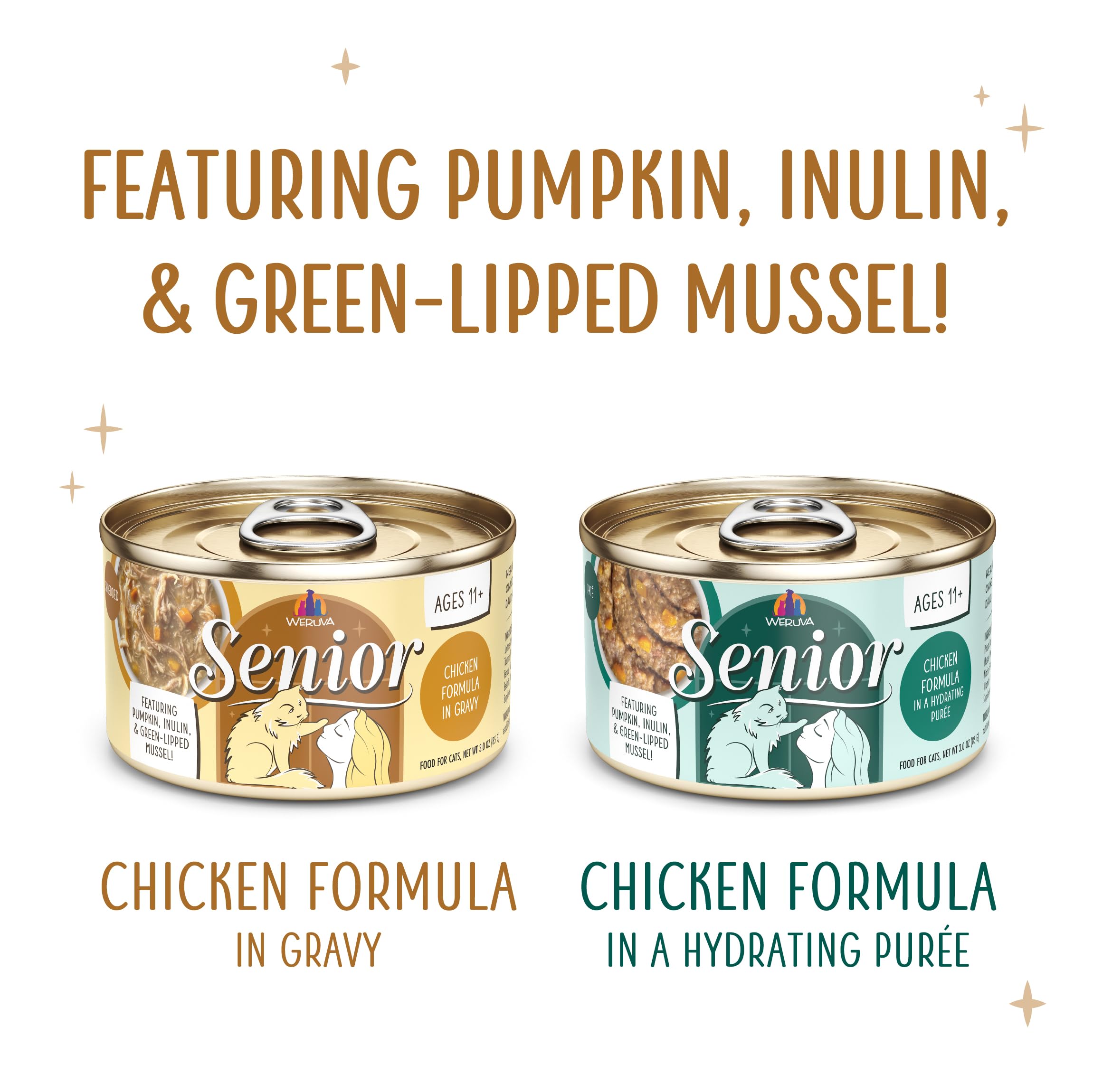 Weruva Senior Cat Food Variedad Salmón, fuente de proteína de alta calidad.