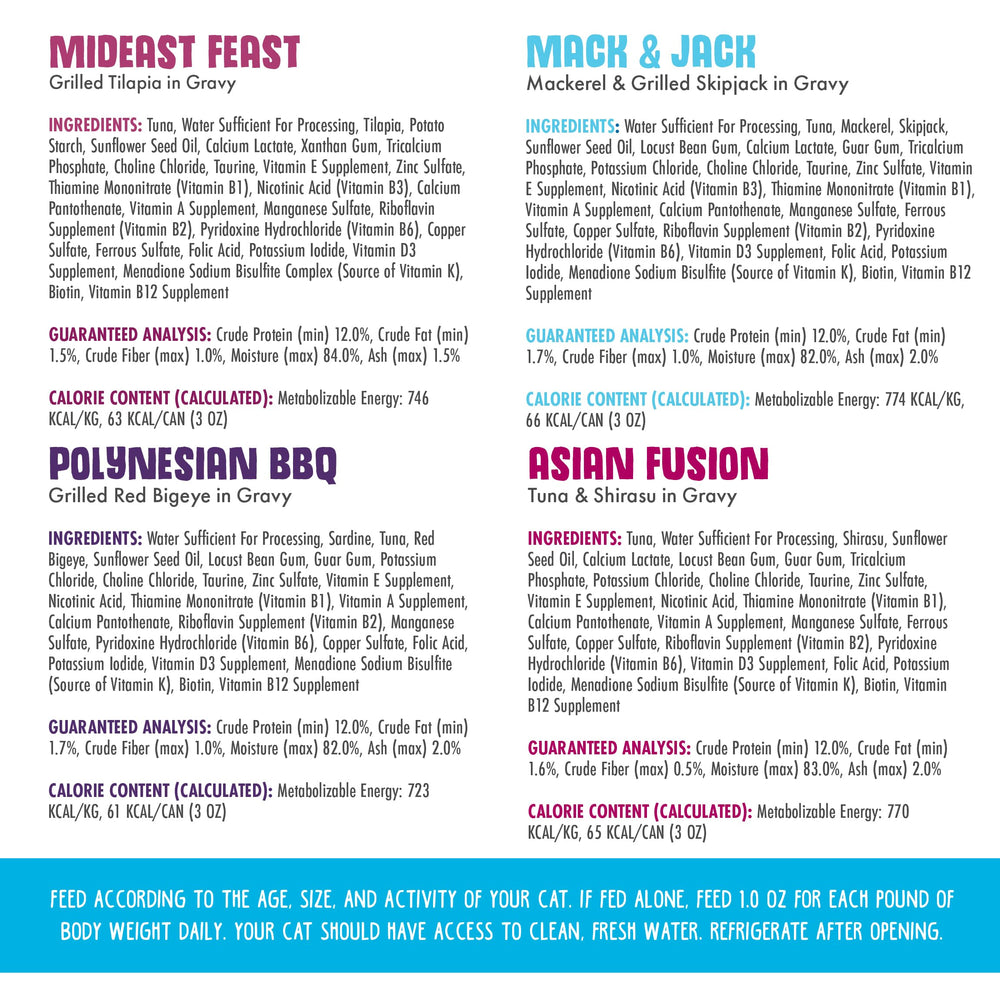 Weruva sin granos, lata 3oz, opción sin gluten para gatos sensibles