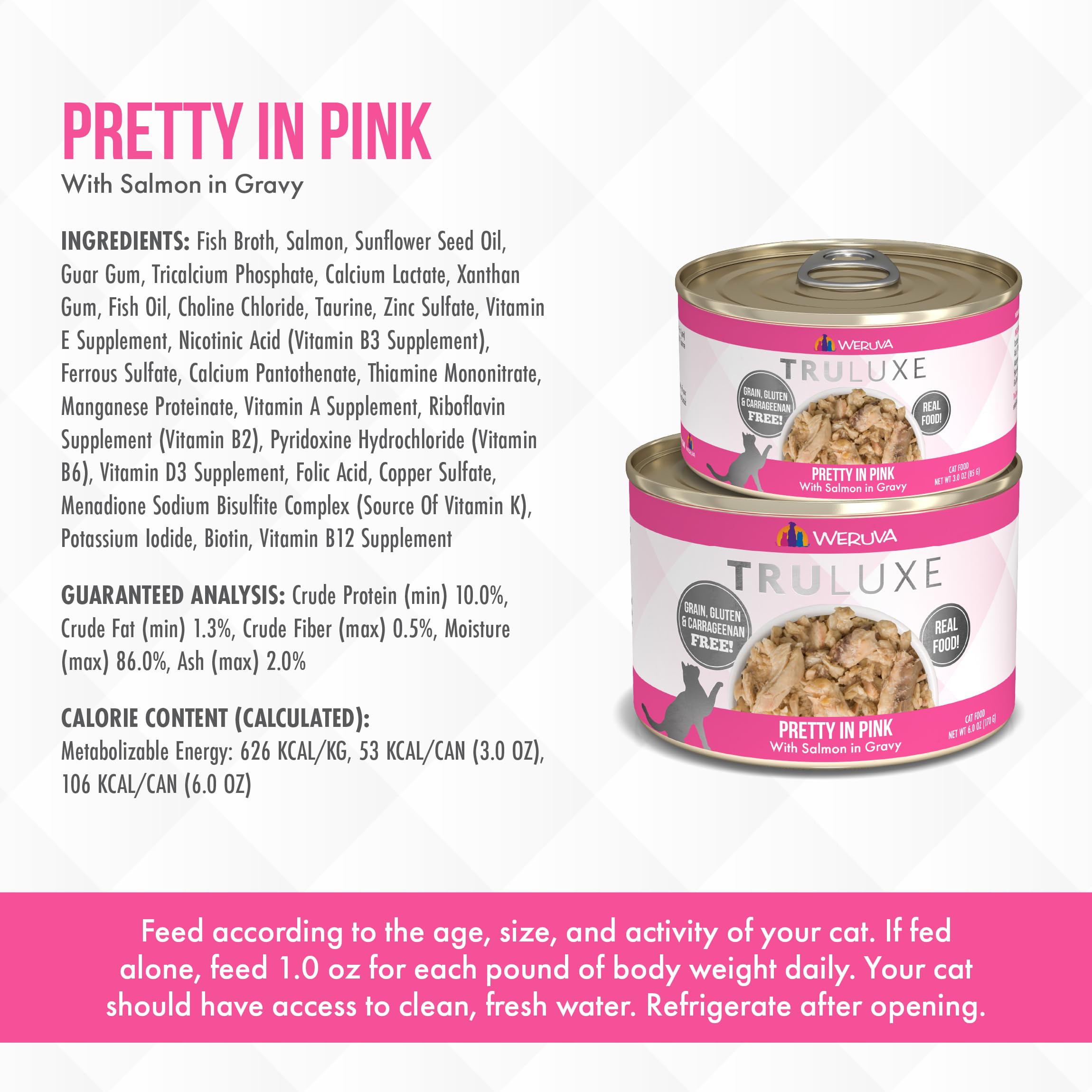Paquete de 24 latas Weruva TruLuxe Pretty in Pink.