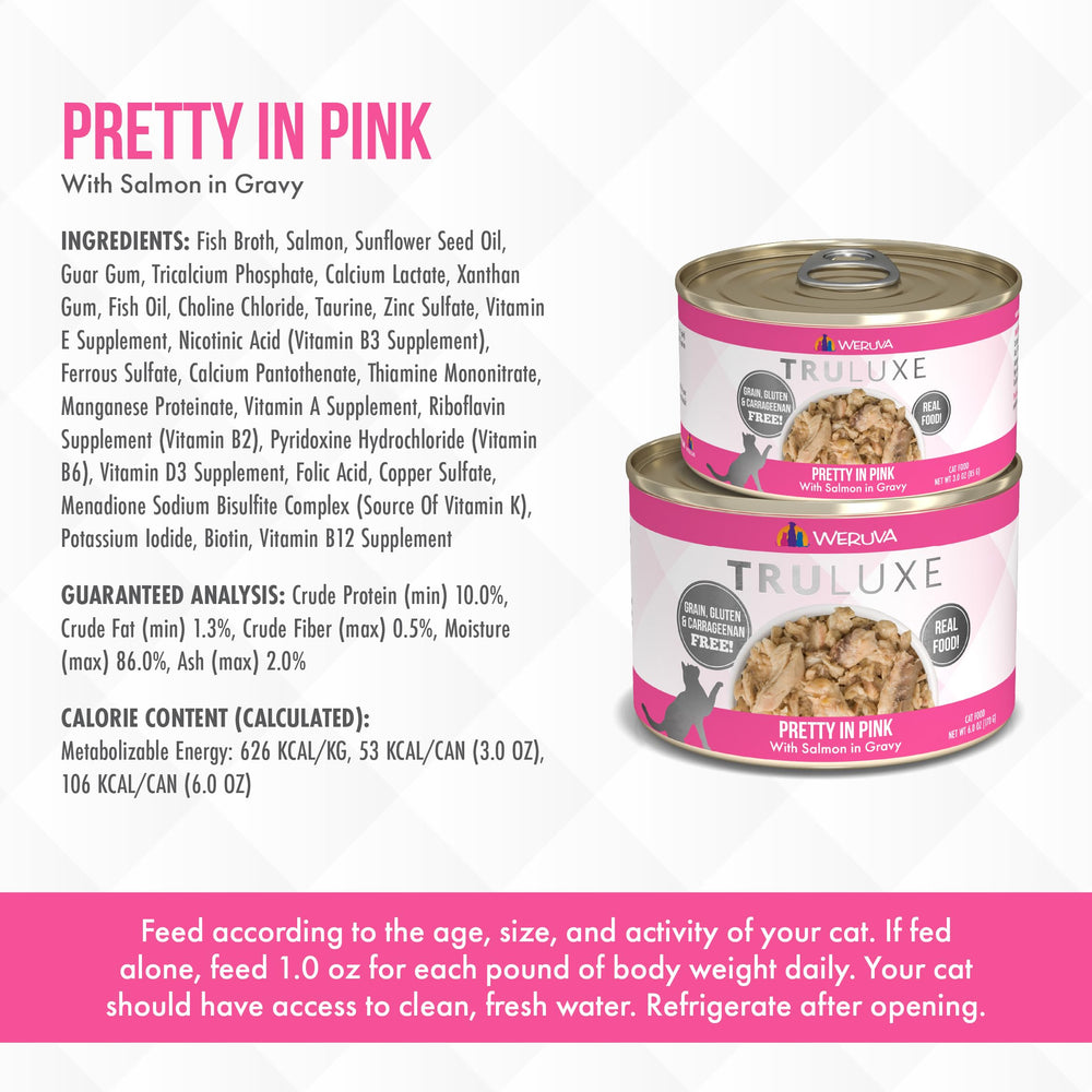 Paquete de 24 latas Weruva TruLuxe Pretty in Pink.
