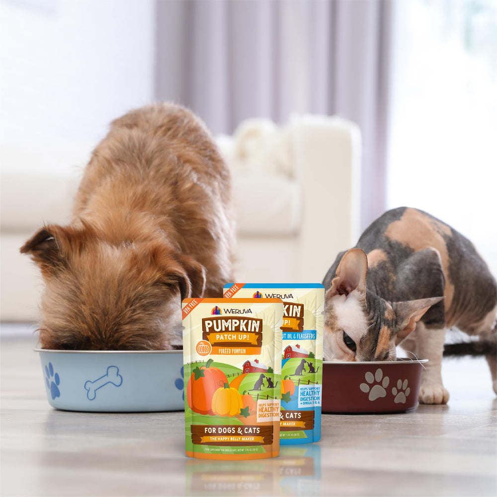 Weruva pack calabaza variedad para perros y gatos, fácil de usar.