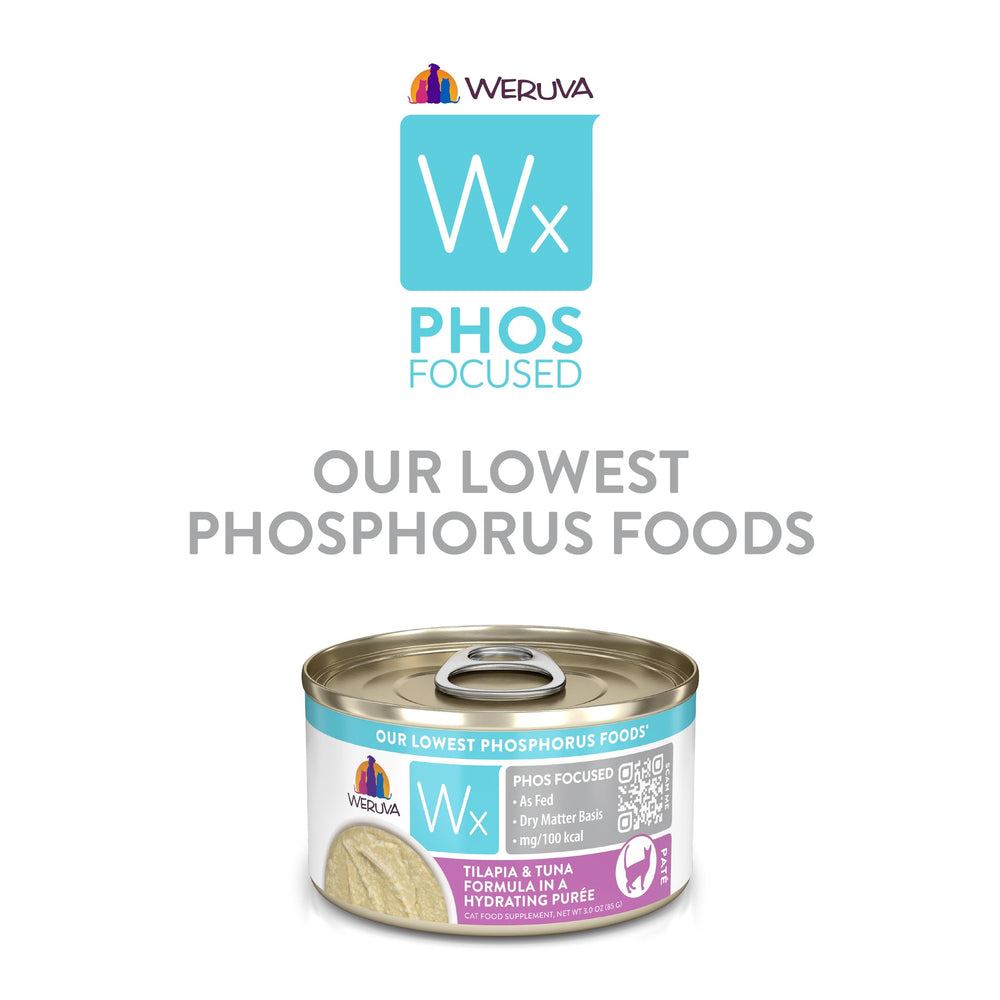 Weruva Wx Phos Focused Puré Hidratante, sin carbohidratos añadidos.
