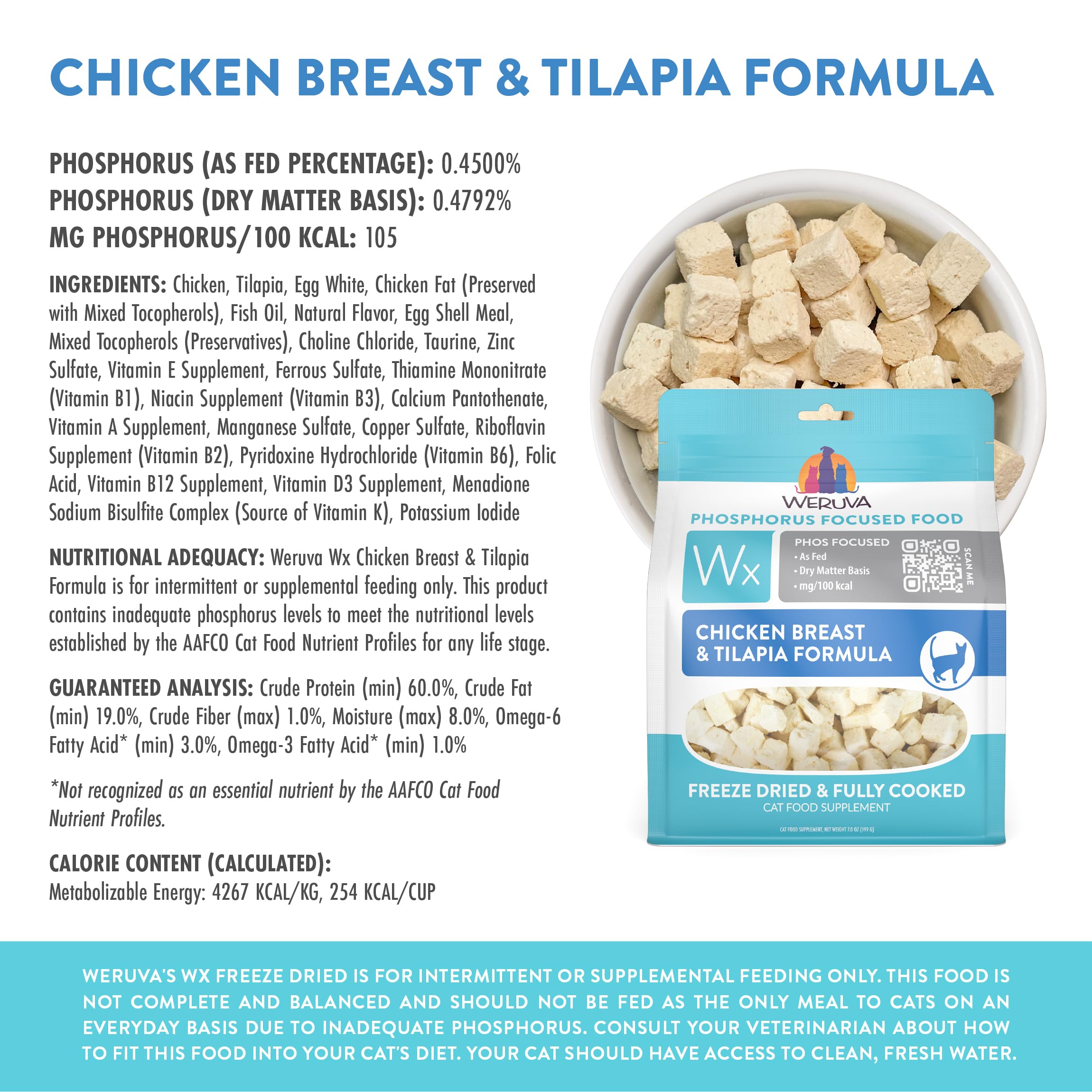Tilapia y clara de huevo aportando nutrientes naturales en Weruva