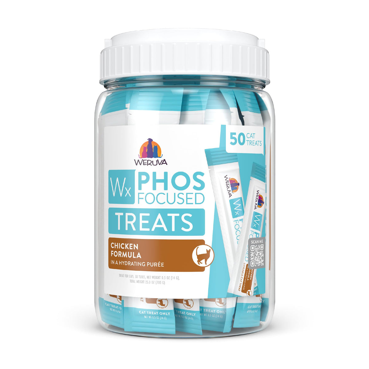 Weruva Wx Phos Focused, tubo de 0,5 oz, fácil de usar para gatos.