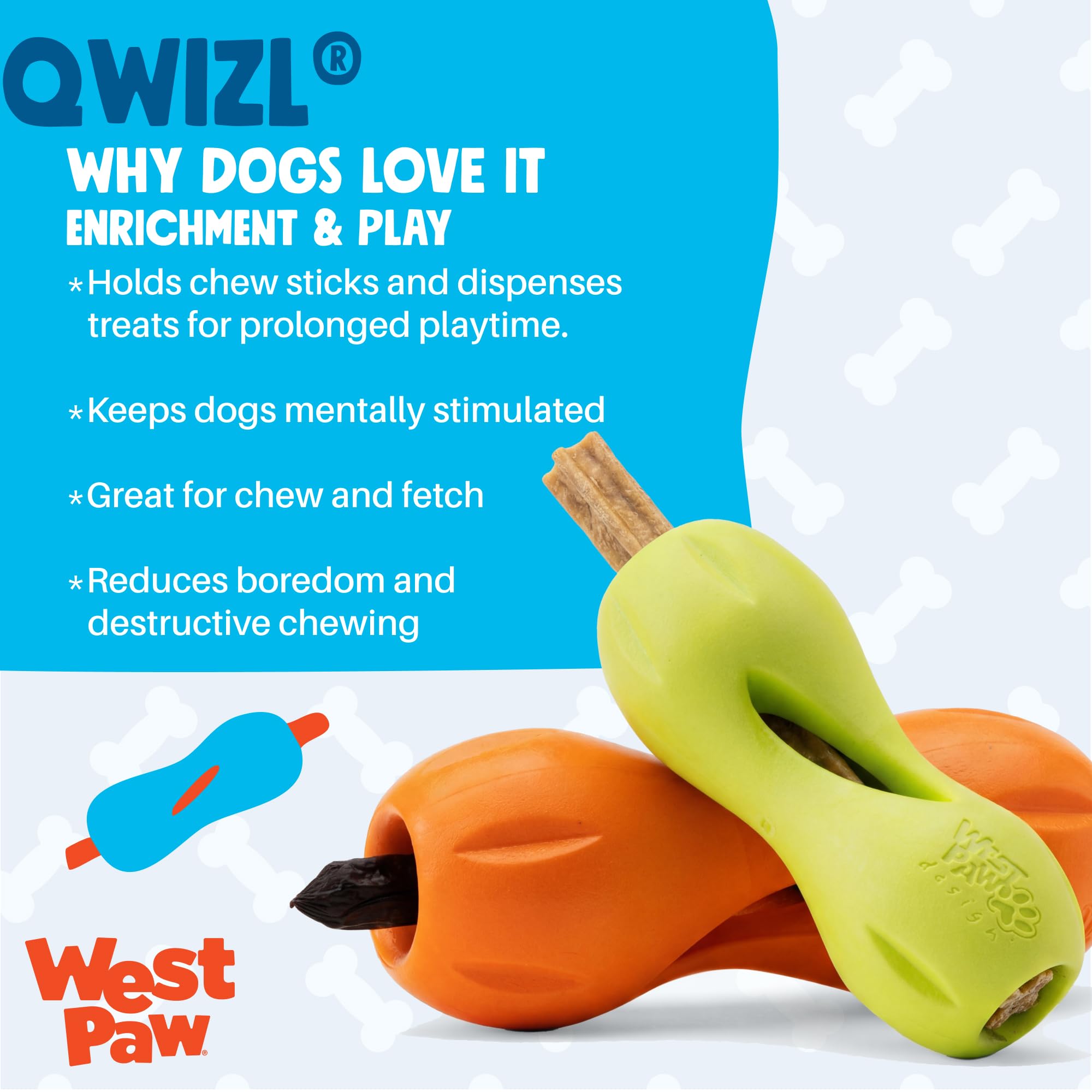 Qwizl Zogoflex: textura resistente para masticar seguro.