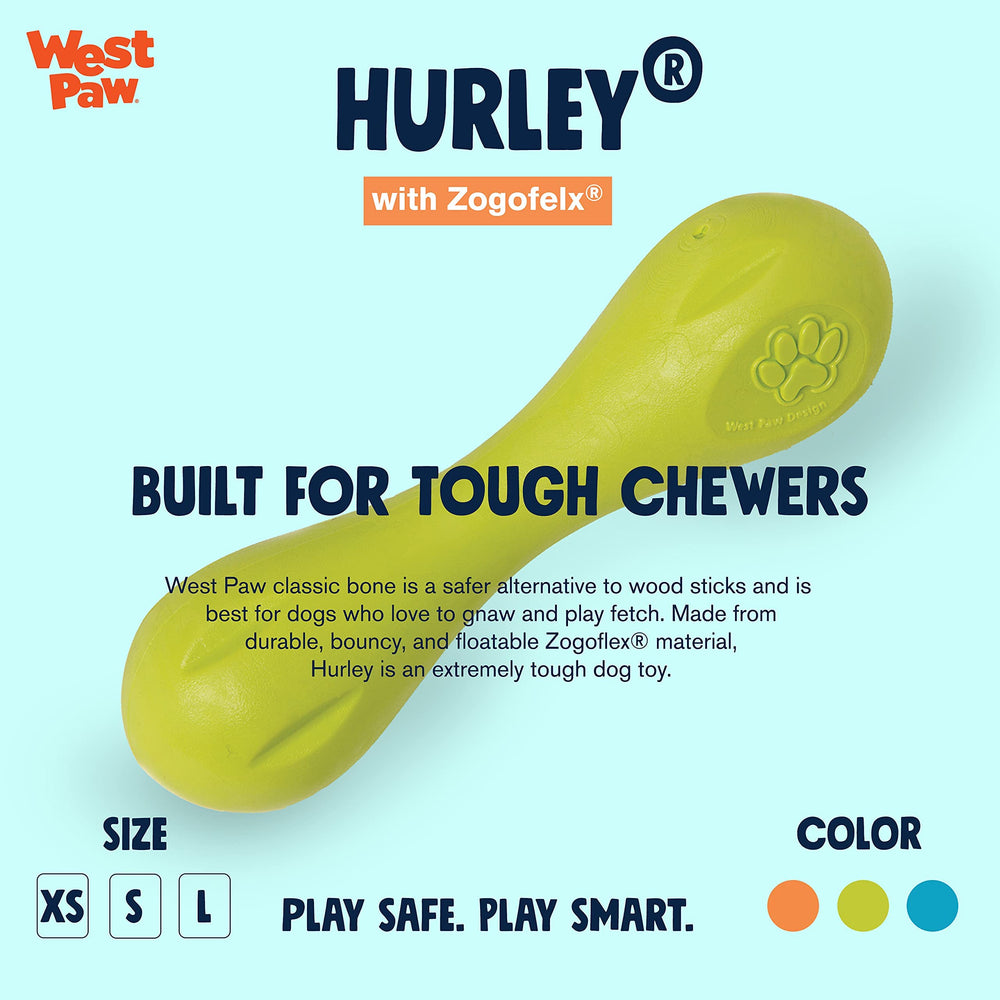WEST PAW Zogoflex Hurley, textura duradera para sesiones largas de masticación.