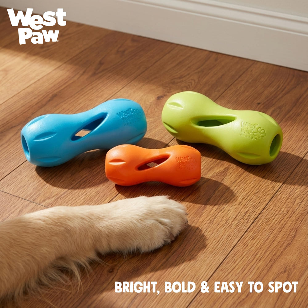 West Paw Zogoflex Qwizl, materiales seguros y duraderos, aptos para mordisqueos.
