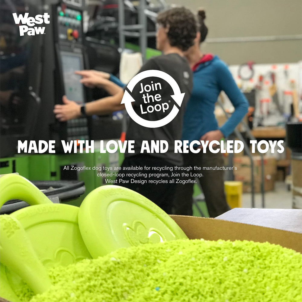 West Paw Zogoflex Zisc apto para lavavajillas facilita la limpieza después de jugar.
