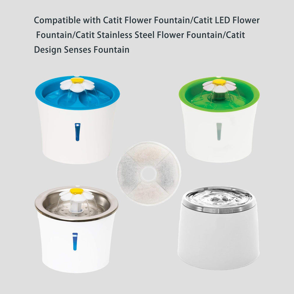 WEZEBEL filtros CatIt Flower Fountain: acción triple para agua fresca en casa