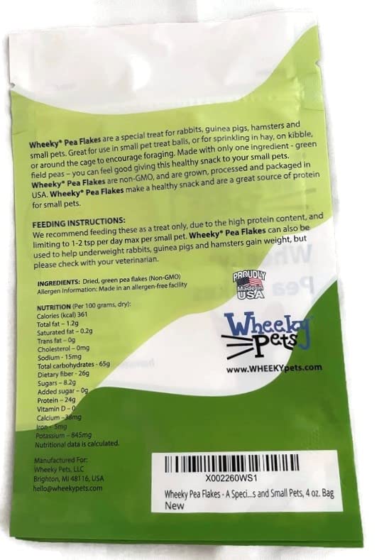 Copos Wheeky, ingrediente único guisante verde, snack natural.