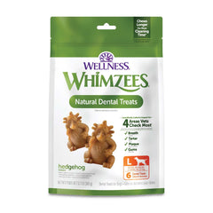 whimzees erizo dental para perro: premio natural para limpiar dientes y aliento.