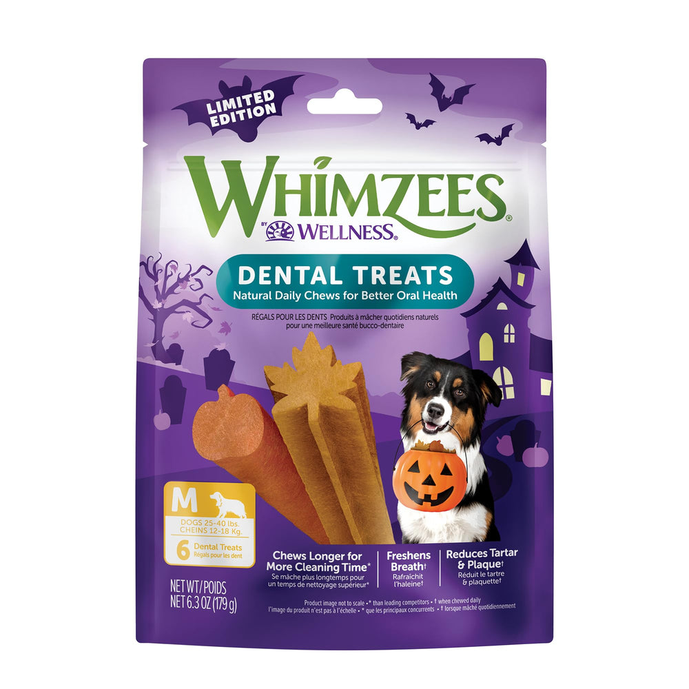 Whimzees Stix dental para perro mediano, ayuda a limpiar dientes durante la masticación.