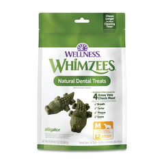 Whimzees Wellness Alligator empaque de 12 unidades para perros medianos