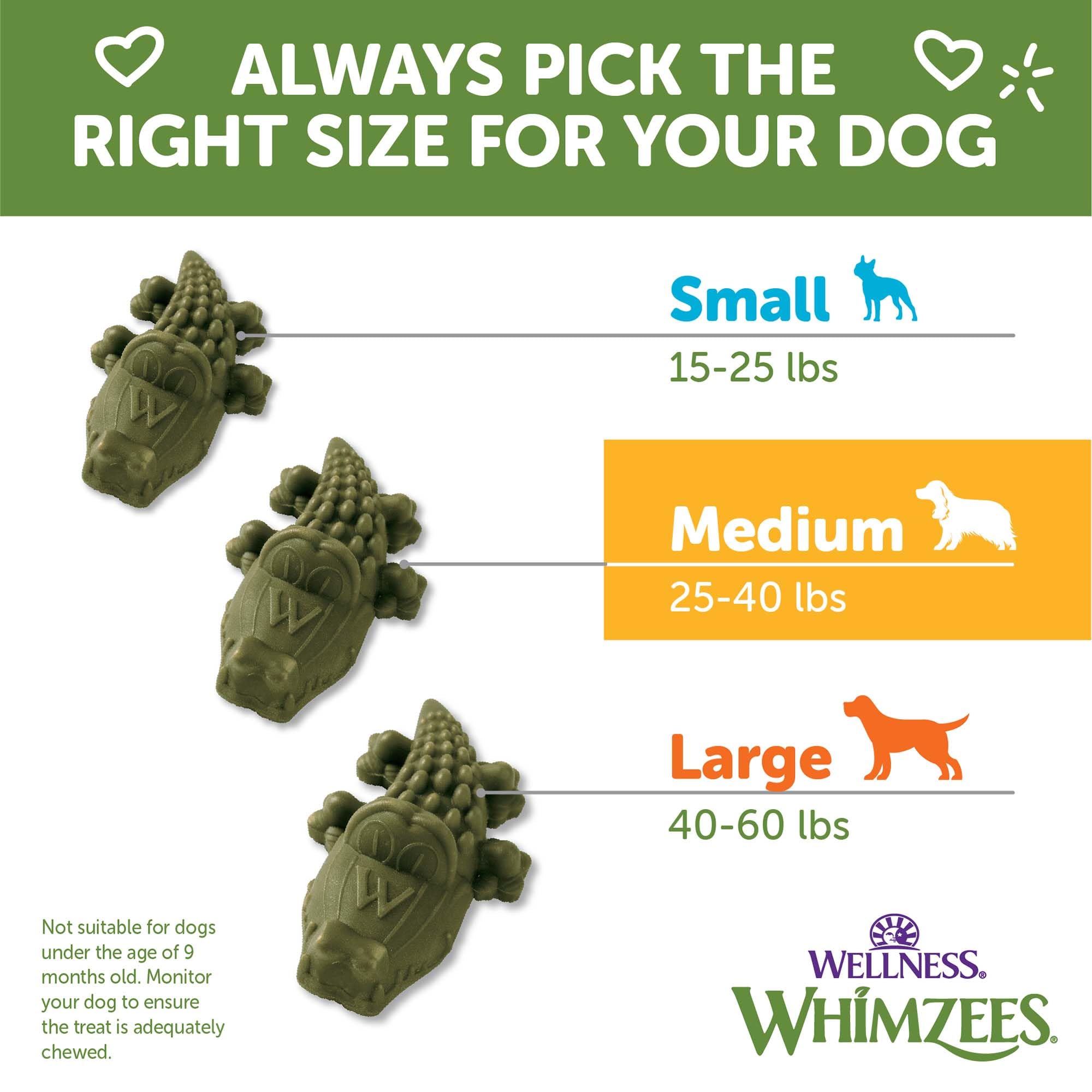 Whimzees Wellness Alligator ingredientes naturales sin granos