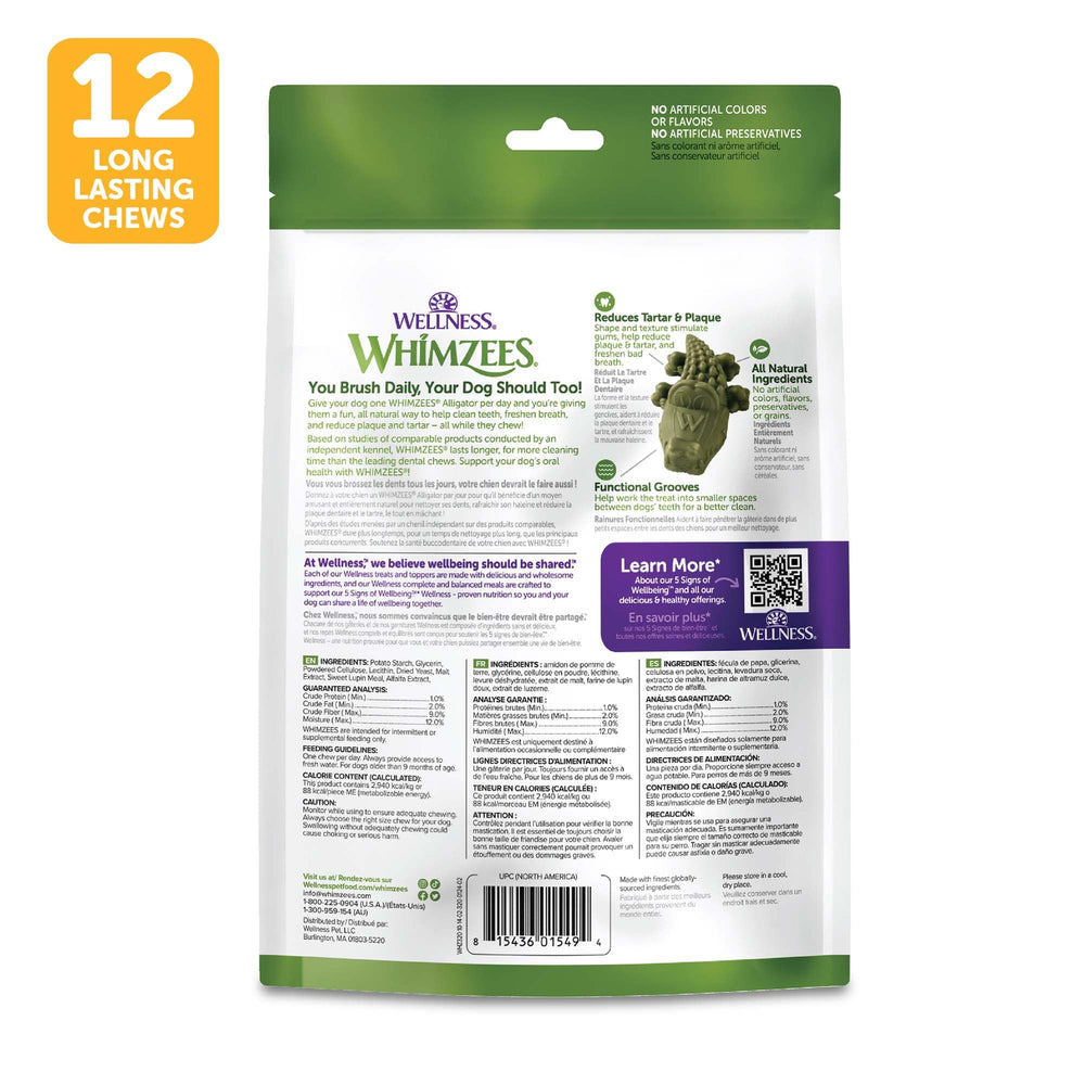 Whimzees Wellness Alligator uso diario recomendado