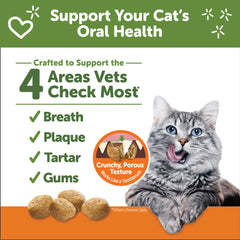 Whimzees Wellness Gato: textura porosa crocante que ayuda a limpiar dientes.