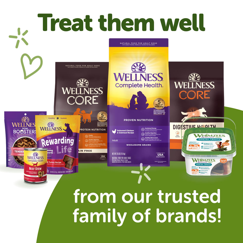 Whimzees Wellness Salchicha Vegetal, recomendado por dueños por su conveniencia y sabor.