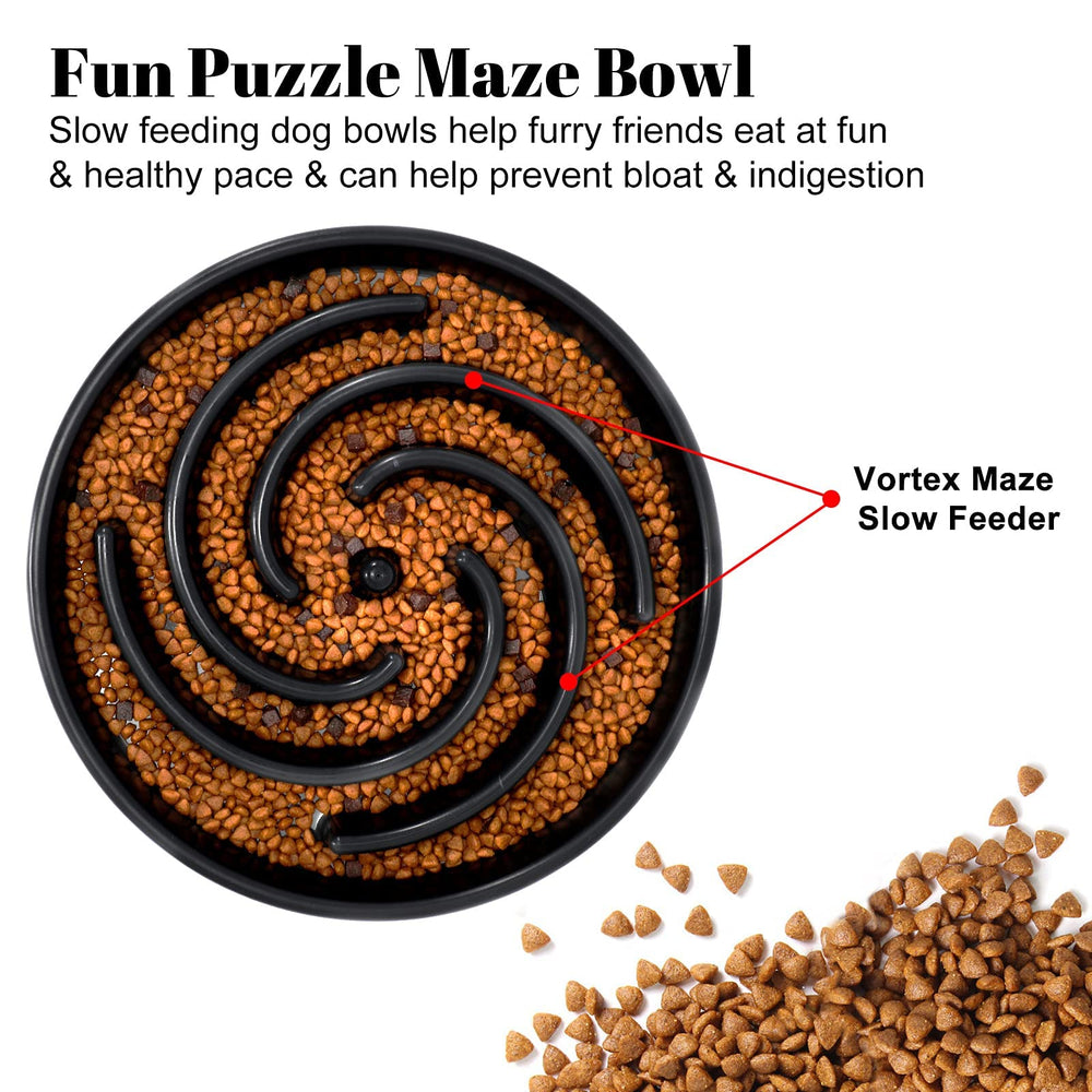 Bol WHIPPY slow feed avec motif labyrinthique, repas plus attentif.