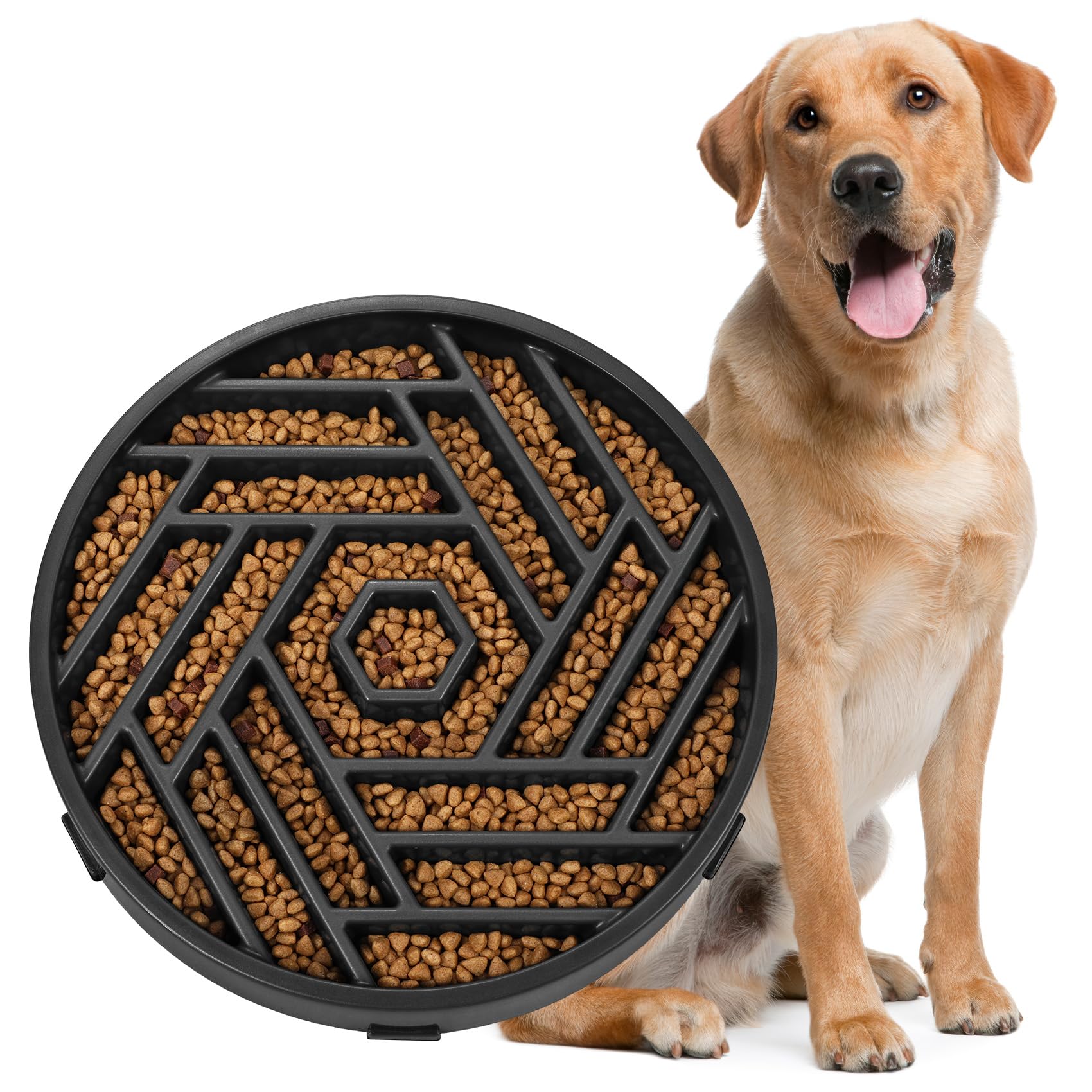 WHIPPY lento comedero para perro con rompecabezas, fomenta comer despacio