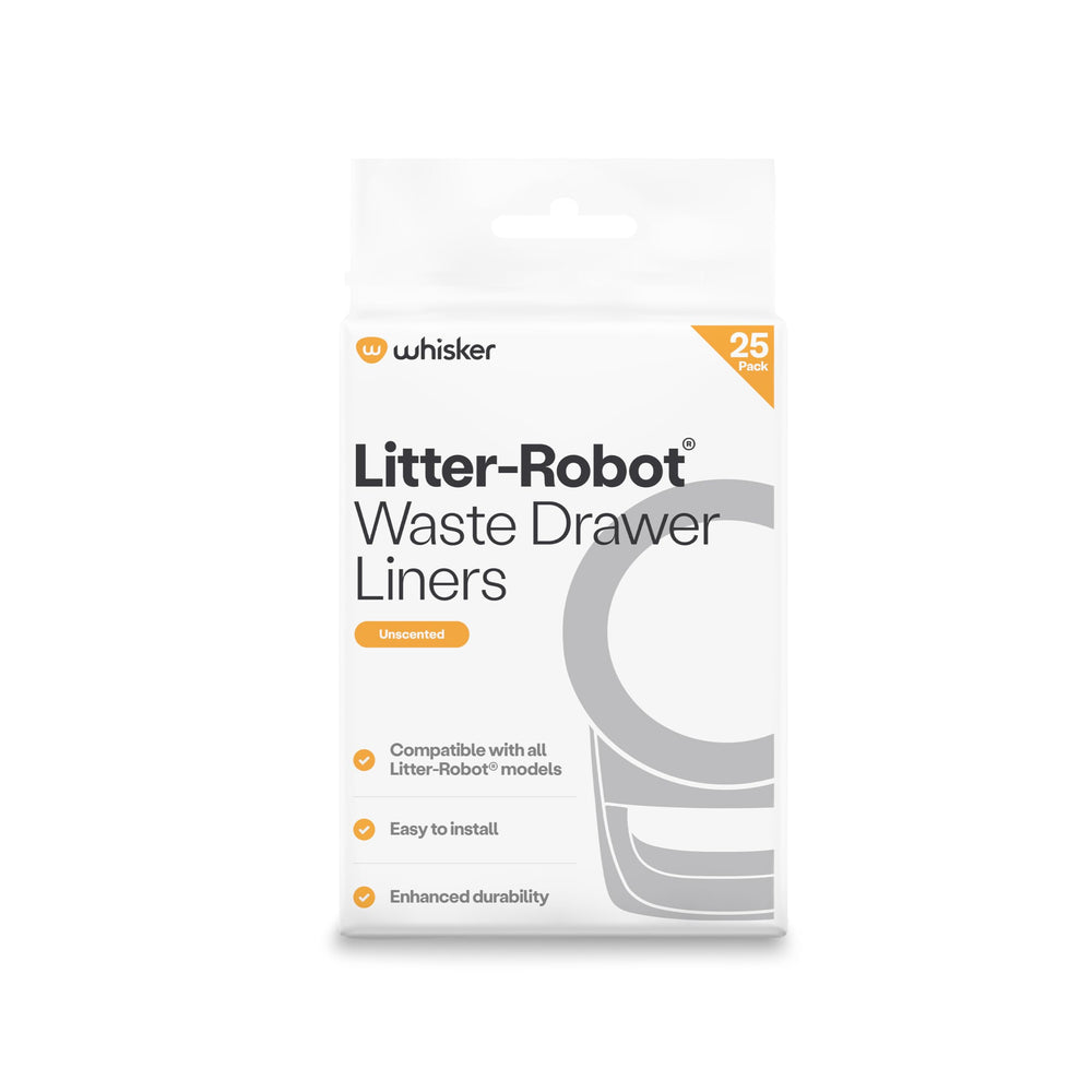 Whisker Litter-Robot forros cajón desechos, paquete de 25, facilita desechar residuos.