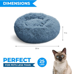 Whiskers & Friends cama gato bordes elevados con soporte para cabeza y cuello.