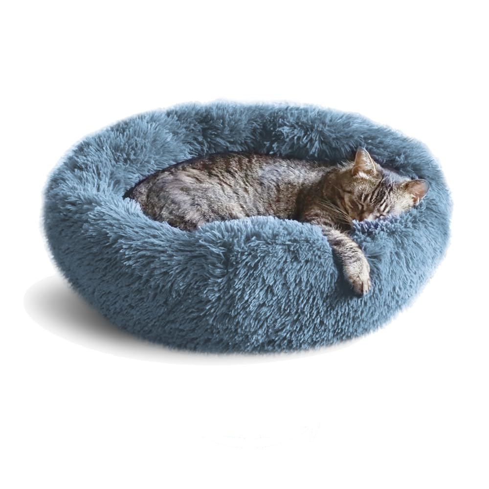 Cama Whiskers & Friends de 20'' para gatos, refugio cálido para siestas.