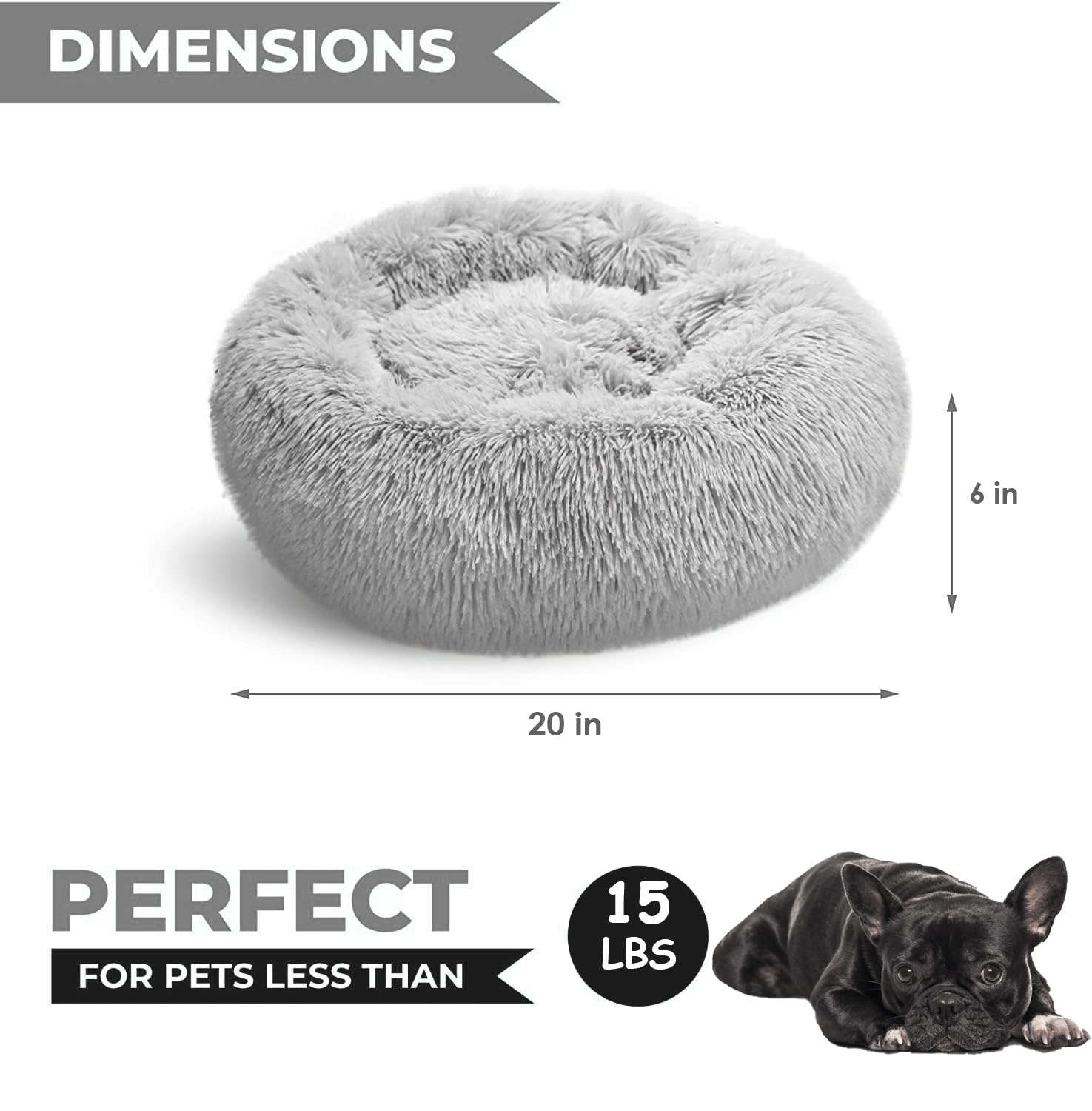 Whiskers & Friends cama para perros rosquilla confort envolvente