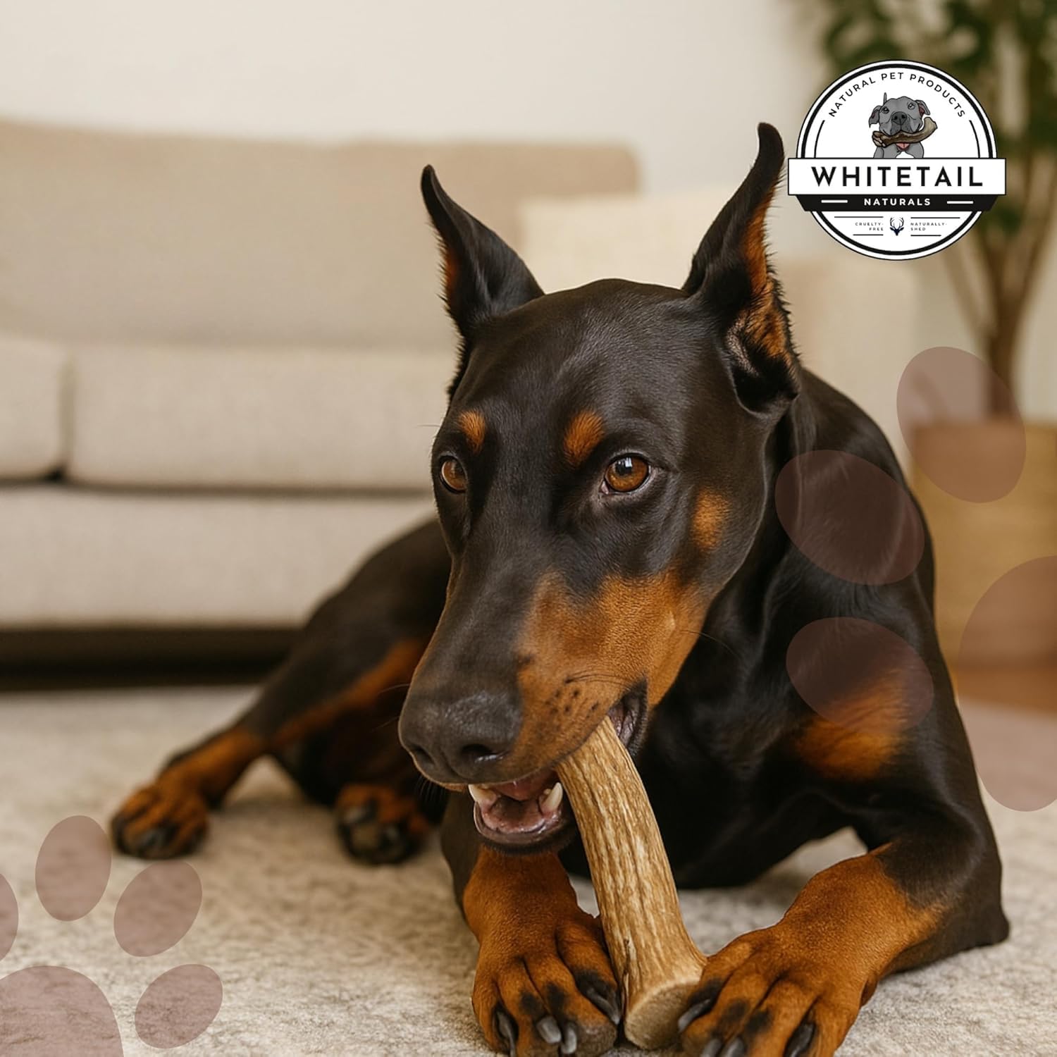 WhiteTail Naturals masticable asta ciervo sin olor, opción natural para juegos