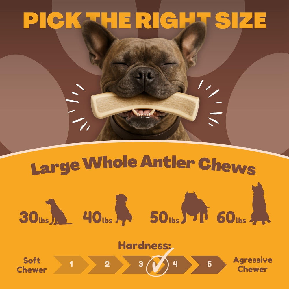 WhiteTail Naturals mezcla de 4 a 5 piezas apta para perros medianos y grandes