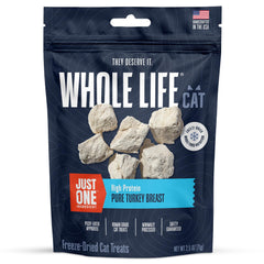 Golosinas de pavo liofilizado Whole Life para gatos, bocaditos crujientes