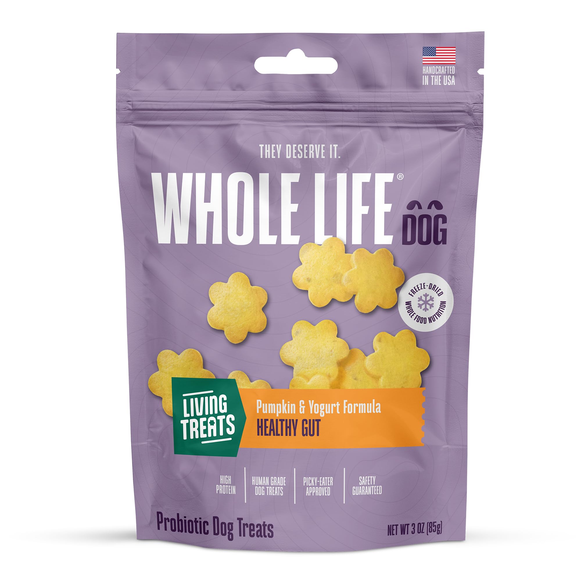 Whole Life Pet galletas probióticas para perros, snack sabroso que apoya la digestión