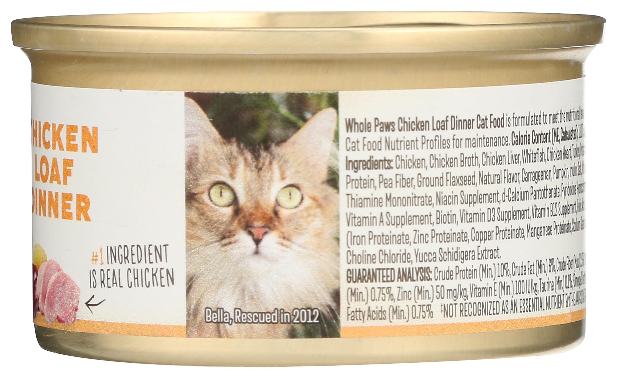 Whole Paws paté de pollo para gatos, aroma apetitoso para incentivar la comida.