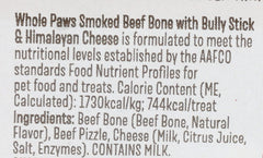 Empaque del producto Whole Paws, práctico y seguro para perros.