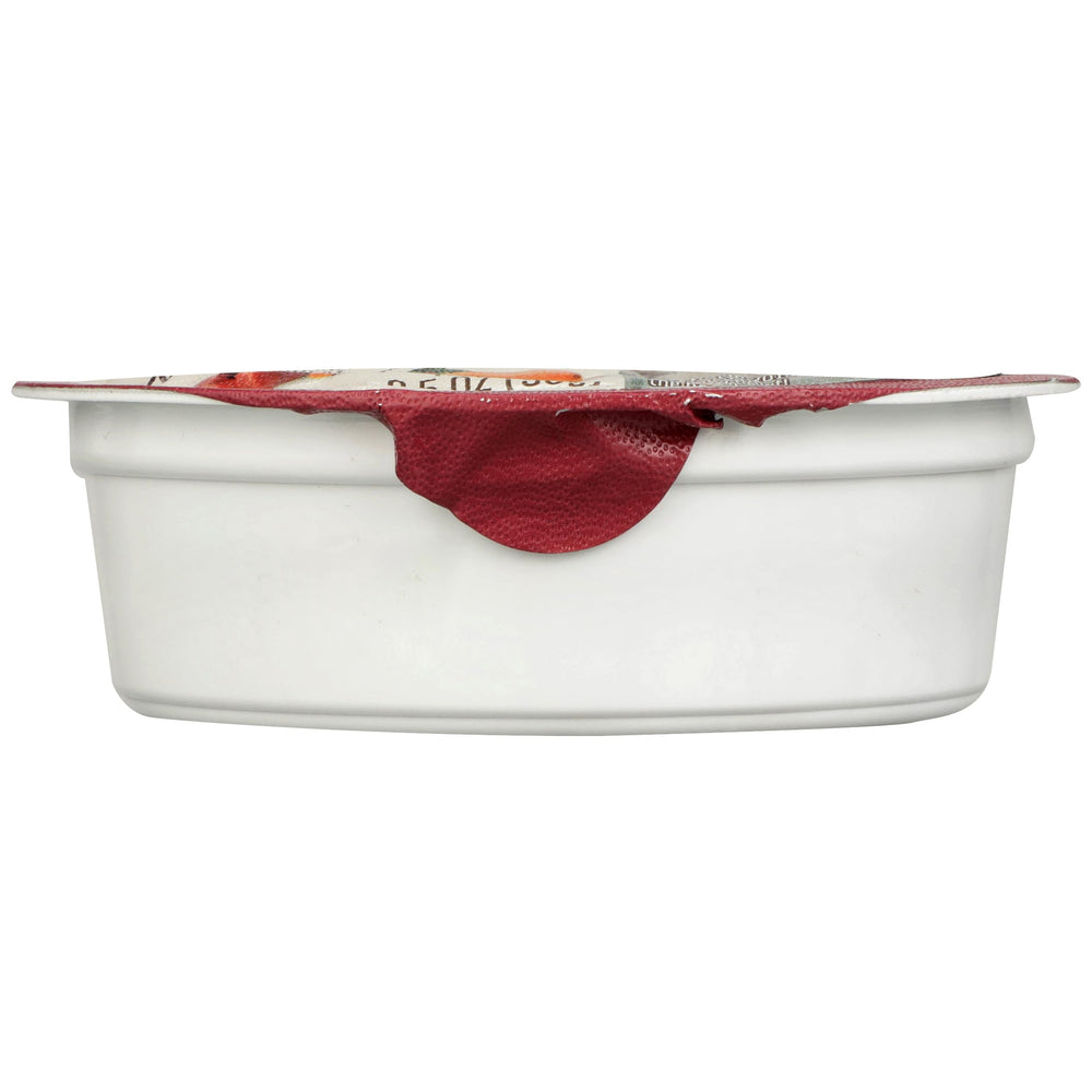 Envase de aluminio reciclable sin BPA de Whole Paws para conservar frescura.