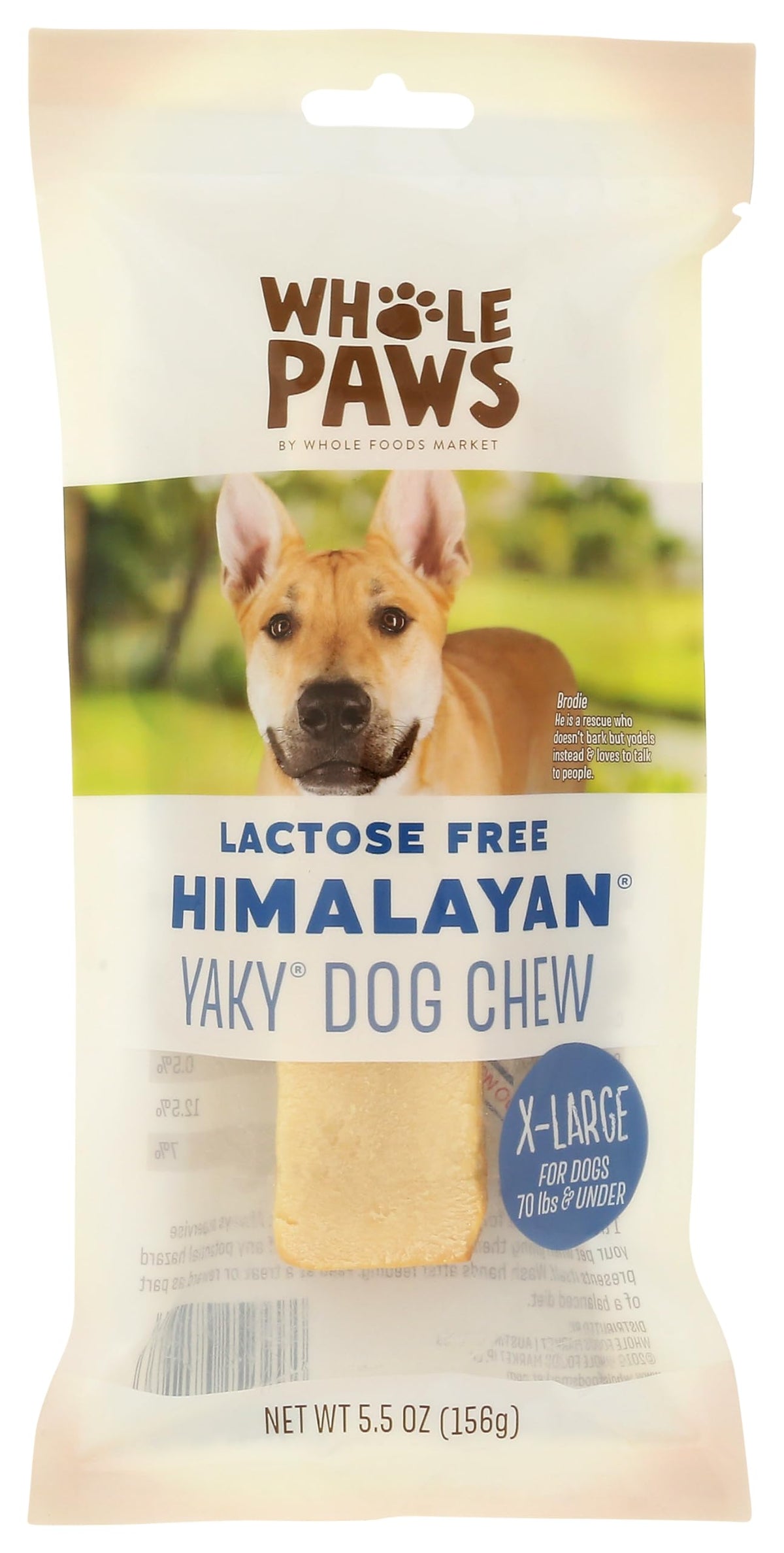 Whole Paws Himalayan Yaky masticable para perros, textura dura para masticación prolongada