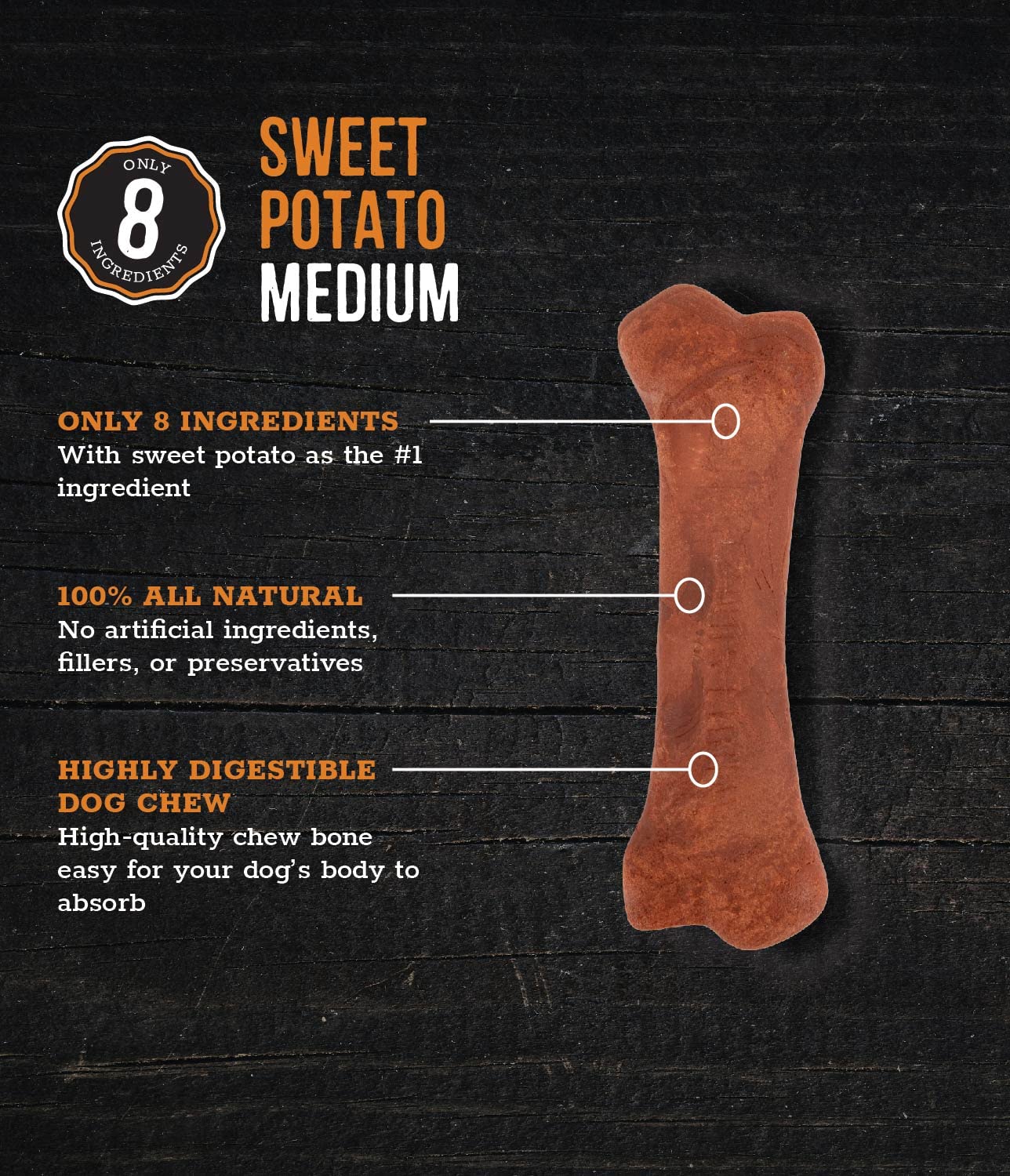 Wholesome Pride huesos-tamano-medio para perros 21-50 lb.