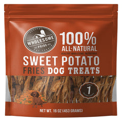 Wholesome Pride patatas dulces en tiras, snack natural para perros, sin aditivos