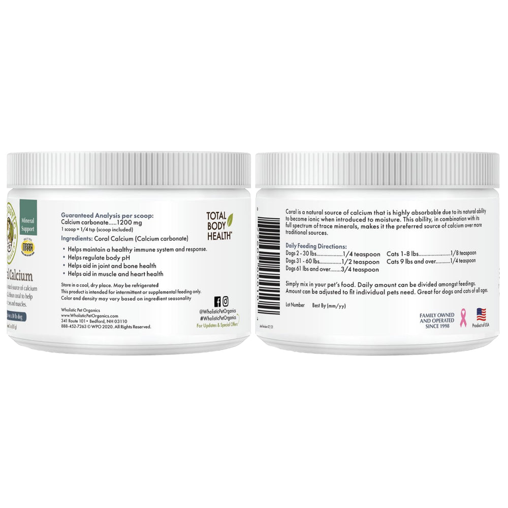Wholistic Pet Organics cucharilla-medidora facilita dosis diarias